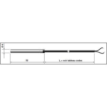 Sonde de température CAREL NTC015WH01 - SILIS Électronique